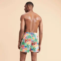 Cheap Vilebrequin Men Swim Trunks Fond Marins Multicolores White/White