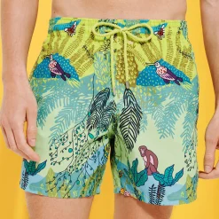 Outlet Vilebrequin Men Swim Trunks Jungle Rousseau Ginger/Green