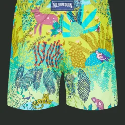 Outlet Vilebrequin Men Swim Trunks Jungle Rousseau Ginger/Green