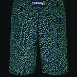 Best Vilebrequin Men Swim Trunks Long Te Mana O Te Moana Navy/Blue
