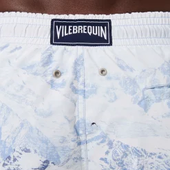 Sale Vilebrequin Men Swim Trunks Massimo Vitali Sky Blue/Blue