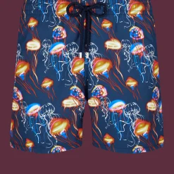 Best Sale Vilebrequin Men Swim Trunks Neo Medusa Navy/Blue