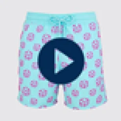 Hot Vilebrequin Men Swim Trunks Nola - X John M Armleder Lazulii Blue/Blue
