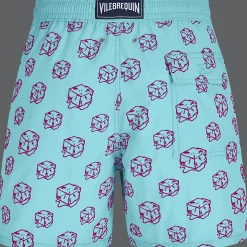 Hot Vilebrequin Men Swim Trunks Nola - X John M Armleder Lazulii Blue/Blue
