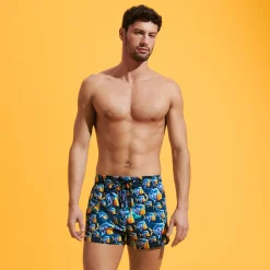 Clearance Vilebrequin Men Swim Trunks Piranhas Navy/Blue