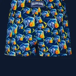 Clearance Vilebrequin Men Swim Trunks Piranhas Navy/Blue