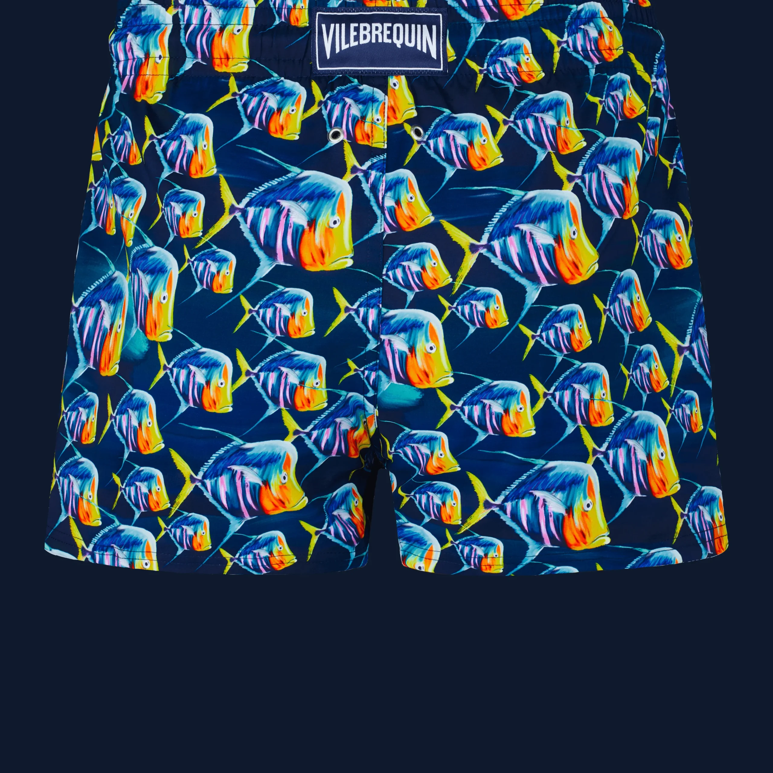Clearance Vilebrequin Men Swim Trunks Piranhas Navy/Blue