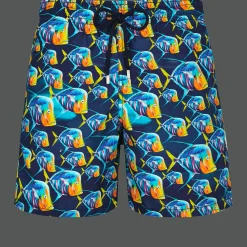Clearance Vilebrequin Men Swim Trunks Piranhas Navy/Blue