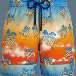 Discount Vilebrequin Men Swim Trunks Ronde Des Tortues Sunset - X The Beach Boys Multicolor/Multi