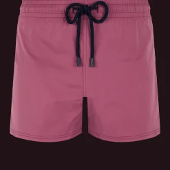 Shop Vilebrequin Men Swim Trunks Short And Fitted Stretch Solid Murasaki/Purple
