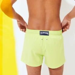 Online Vilebrequin Men Swim Trunks Short And Fitted Stretch Solid Coriander/Green