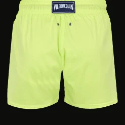 Online Vilebrequin Men Swim Trunks Short And Fitted Stretch Solid Coriander/Green