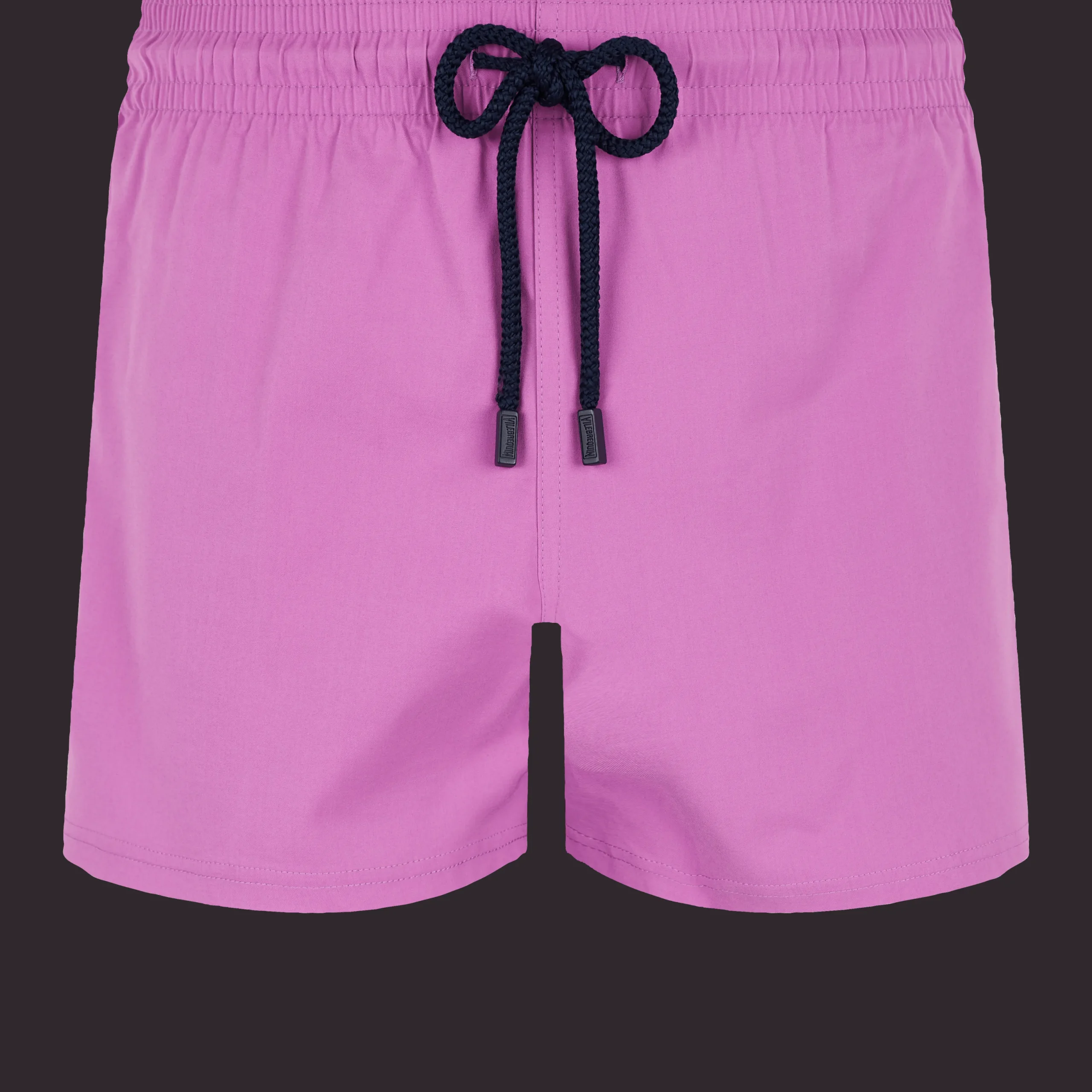 Cheap Vilebrequin Men Swim Trunks Short And Fitted Stretch Solid Pink Dahlia/Pink