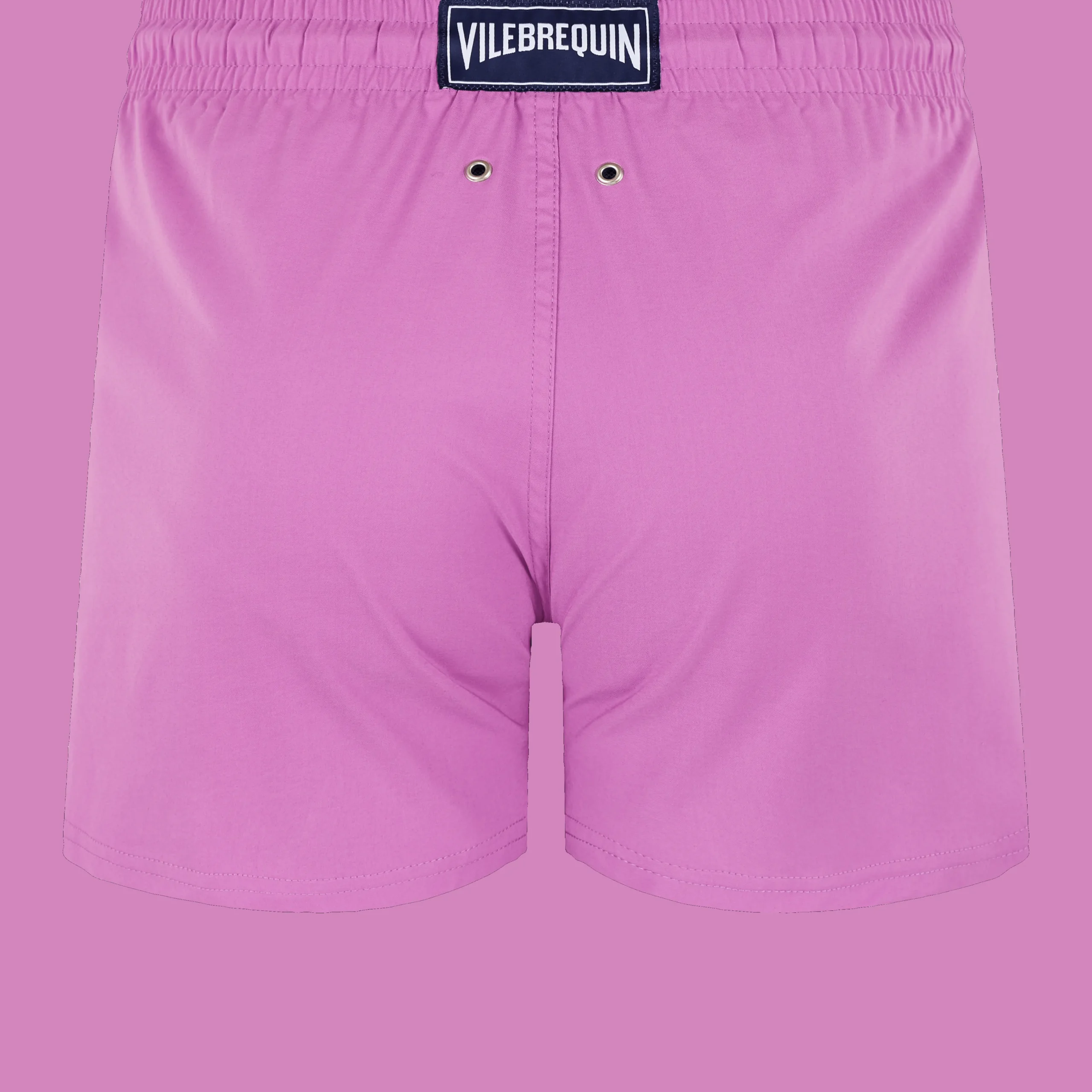 Cheap Vilebrequin Men Swim Trunks Short And Fitted Stretch Solid Pink Dahlia/Pink