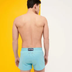 Outlet Vilebrequin Men Swim Trunks Short And Fitted Stretch Solid Pondichery/Purple