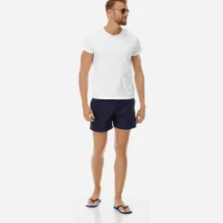 Cheap Vilebrequin Men Swim Trunks Solid Navy/Blue