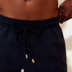 Cheap Vilebrequin Men Swim Trunks Solid Navy/Blue