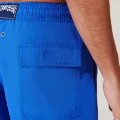 Cheap Vilebrequin Men Swim Trunks Solid Sea Blue/Blue