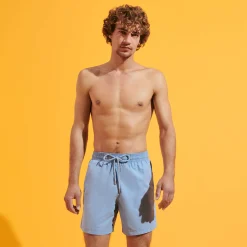 Best Sale Vilebrequin Men Swim Trunks Solid Divine/Blue