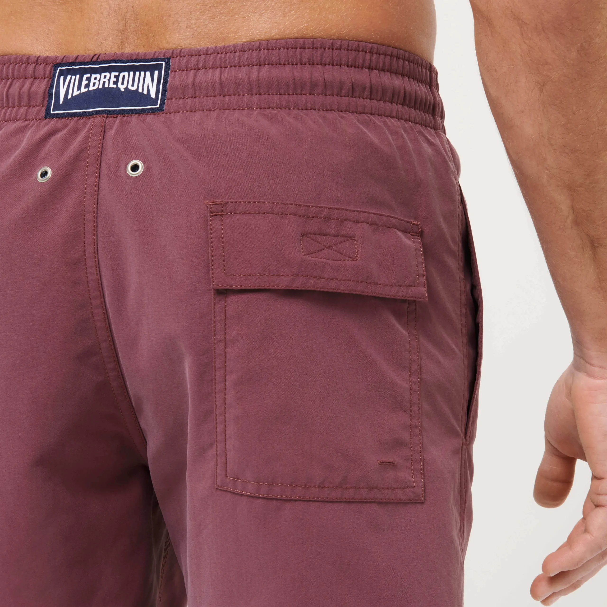 Best Vilebrequin Men Swim Trunks Solid Murasaki/Purple