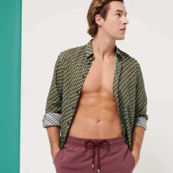 Best Vilebrequin Men Swim Trunks Solid Murasaki/Purple