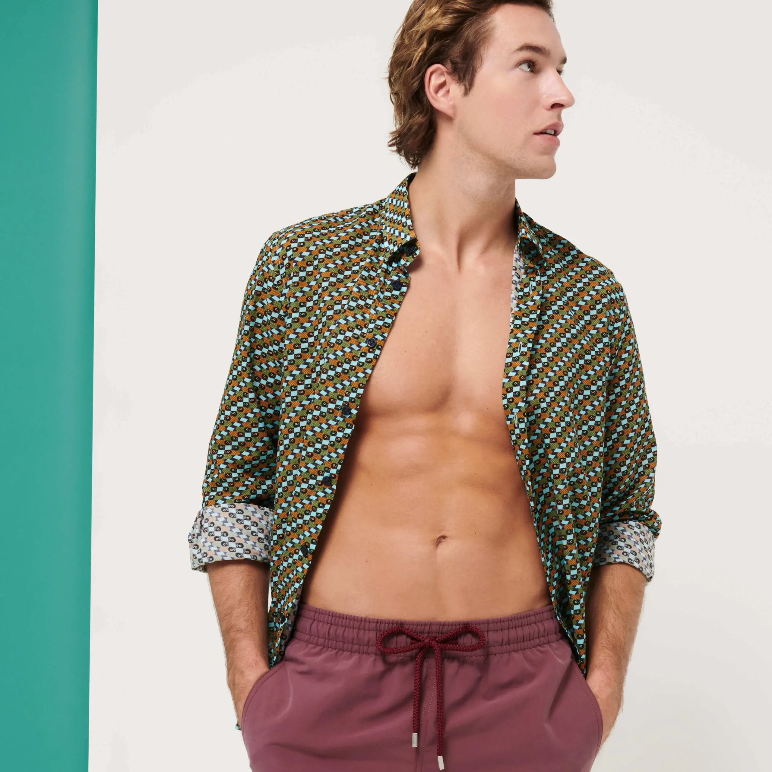 Best Vilebrequin Men Swim Trunks Solid Murasaki/Purple