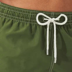 Fashion Vilebrequin Men Swim Trunks Solid - X Highsnobiety Bush/Green