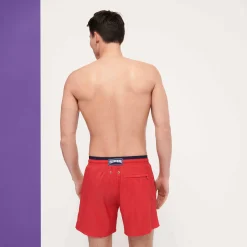 Clearance Vilebrequin Men Swim Trunks Solid Bicolore Peppers/Red