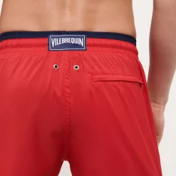 Clearance Vilebrequin Men Swim Trunks Solid Bicolore Peppers/Red