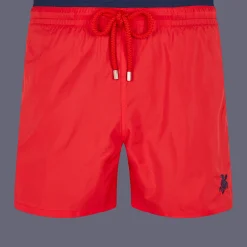 Clearance Vilebrequin Men Swim Trunks Solid Bicolore Peppers/Red