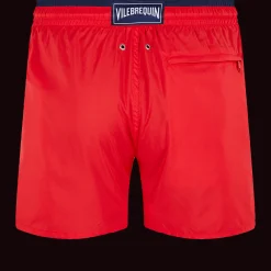 Clearance Vilebrequin Men Swim Trunks Solid Bicolore Peppers/Red