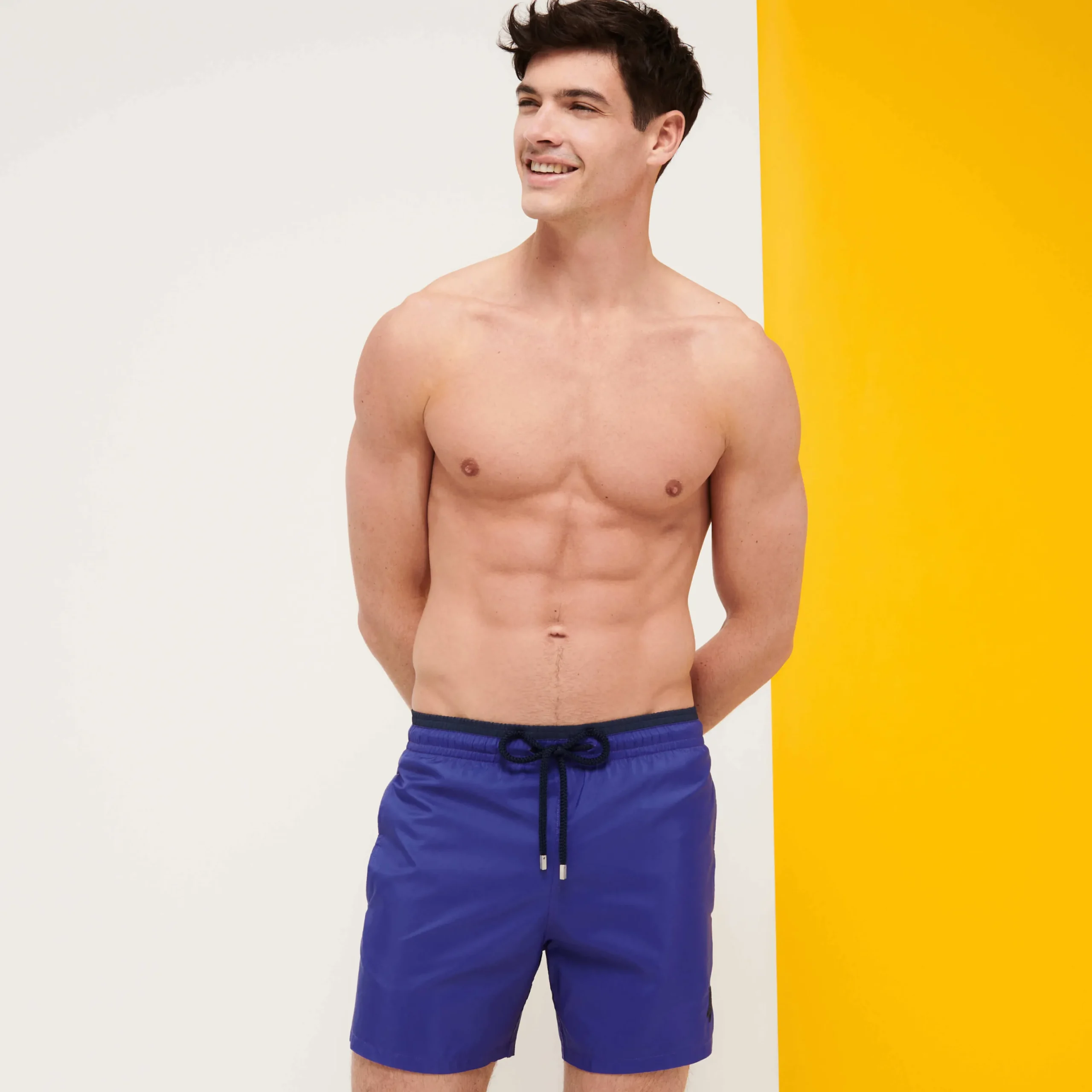 Flash Sale Vilebrequin Men Swim Trunks Solid Bicolore Purple Blue/Blue