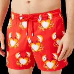 Outlet Vilebrequin Men Swim Trunks Stretch St Valentin 2020 Medicis Red/Red