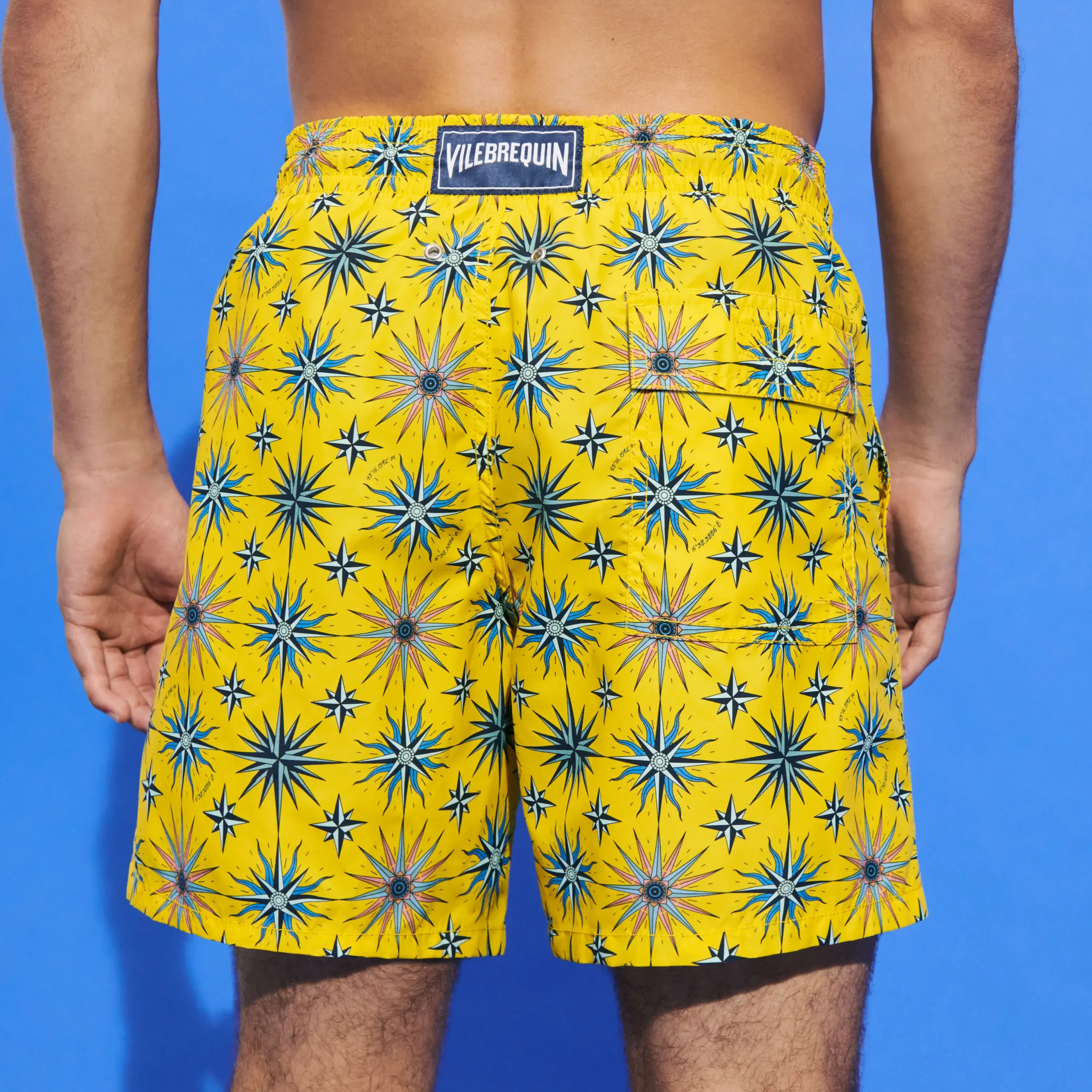 Clearance Vilebrequin Men Swim Trunks Sud Sun/Yellow