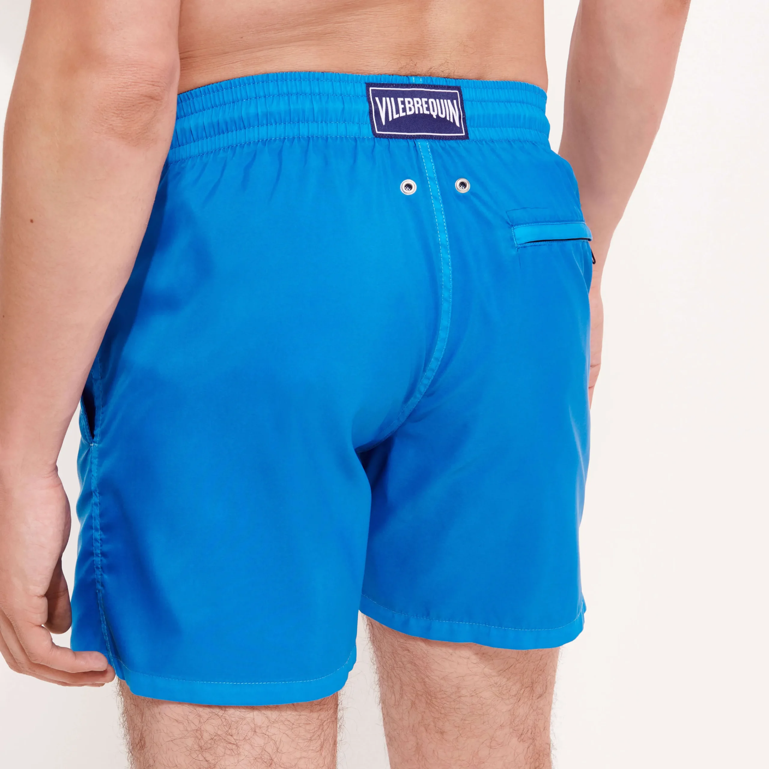 Cheap Vilebrequin Men Swim Trunks Ultra-Light And Packable Solid Hawaii Blue/Blue