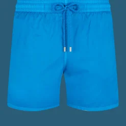 Cheap Vilebrequin Men Swim Trunks Ultra-Light And Packable Solid Hawaii Blue/Blue