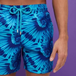 Hot Vilebrequin Men Swim Trunks Ultra-Light And Packable Nautilius Tie & Dye Azure/Blue