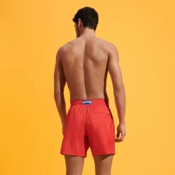 Cheap Vilebrequin Men Swim Trunks Ultra-Light And Packable Solid Poppy Red/Red