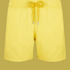 Hot Vilebrequin Men Swim Trunks Ultra-Light And Packable Solid Mimosa/Yellow
