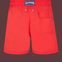 Discount Vilebrequin Men Swim Trunks Water-Reactive Crabs & Shrimps Poppy Red/Red