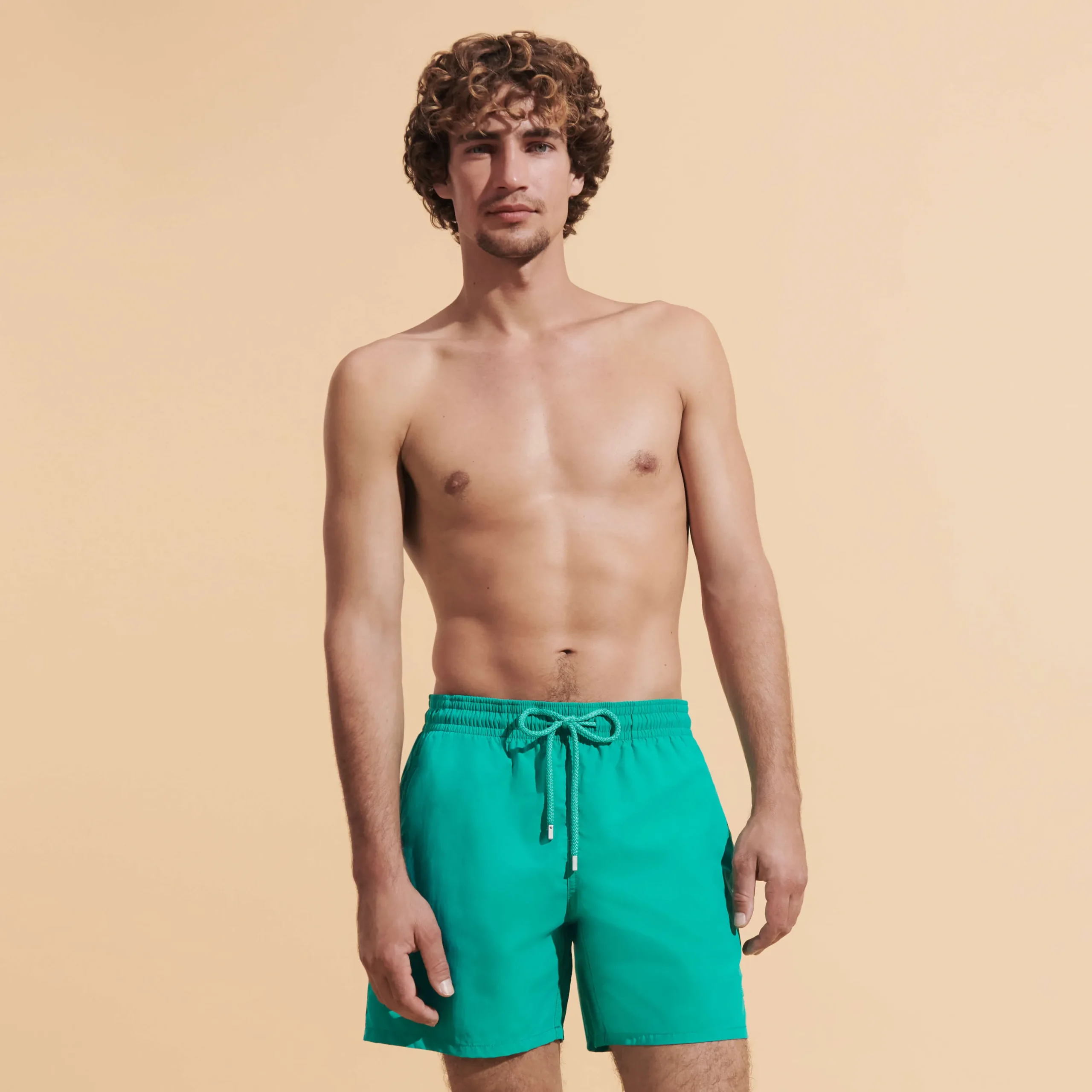 Flash Sale Vilebrequin Men Swim Trunks Water-Reactive Rascasses Tropezian Green/Green