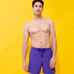 Discount Vilebrequin Men Swim Trunks Water-Reactive Ronde De Tortues Purple Blue/Blue