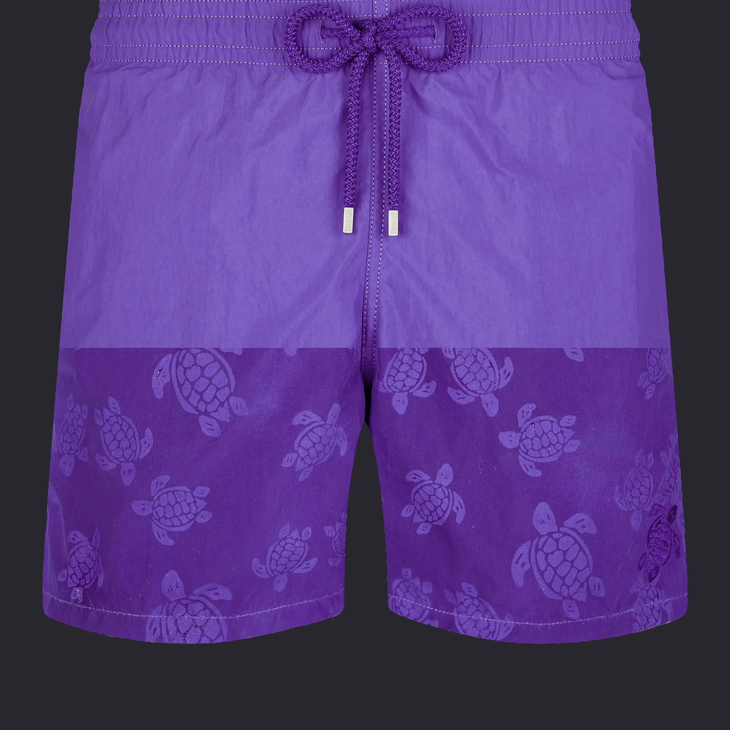 Discount Vilebrequin Men Swim Trunks Water-Reactive Ronde De Tortues Purple Blue/Blue