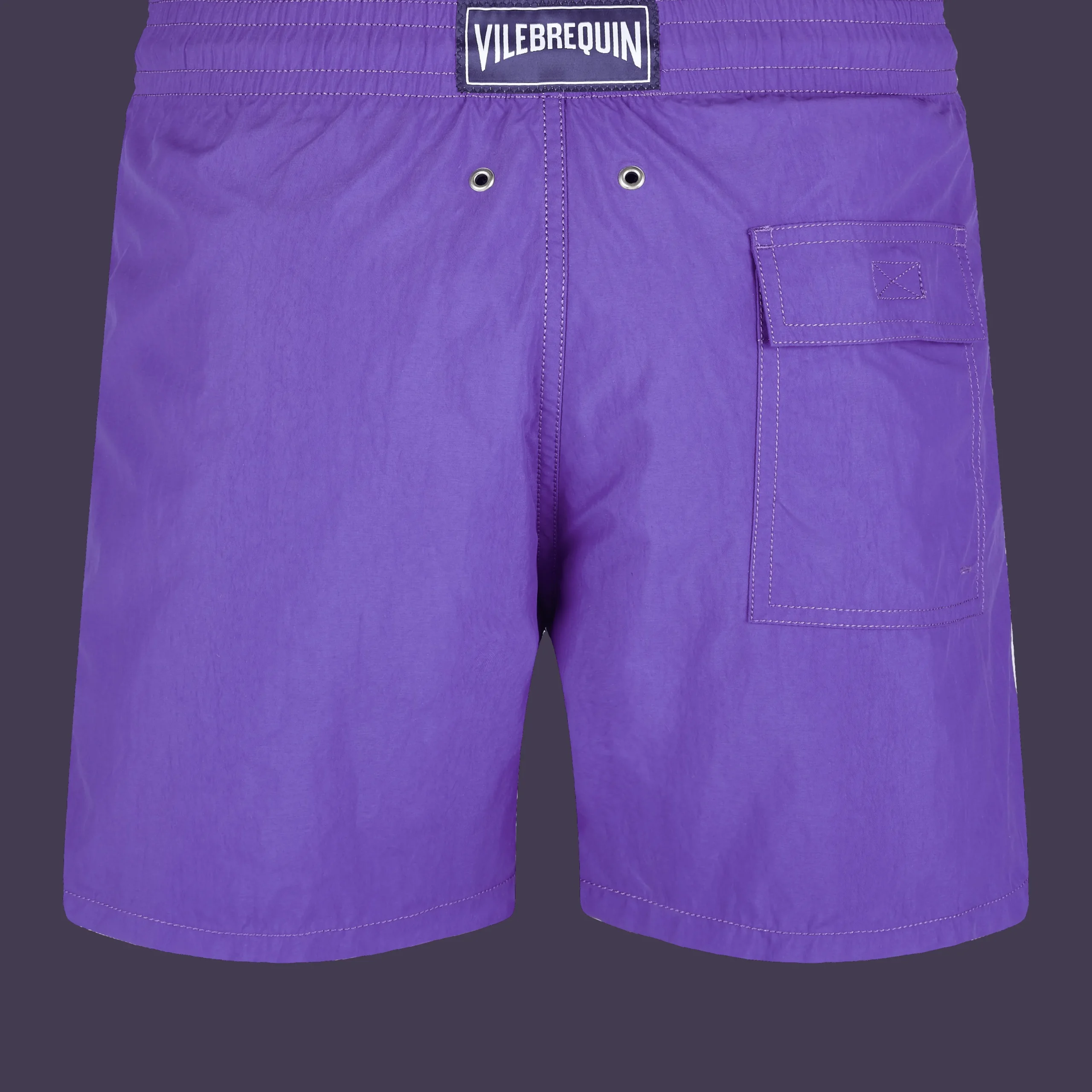Discount Vilebrequin Men Swim Trunks Water-Reactive Ronde De Tortues Purple Blue/Blue