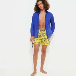Best Vilebrequin Men Swimwear Lobster Flocked Mimosa/Yellow