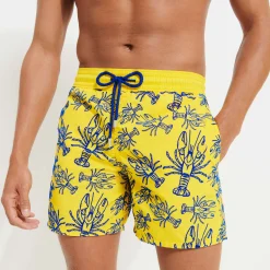 Best Vilebrequin Men Swimwear Lobster Flocked Mimosa/Yellow
