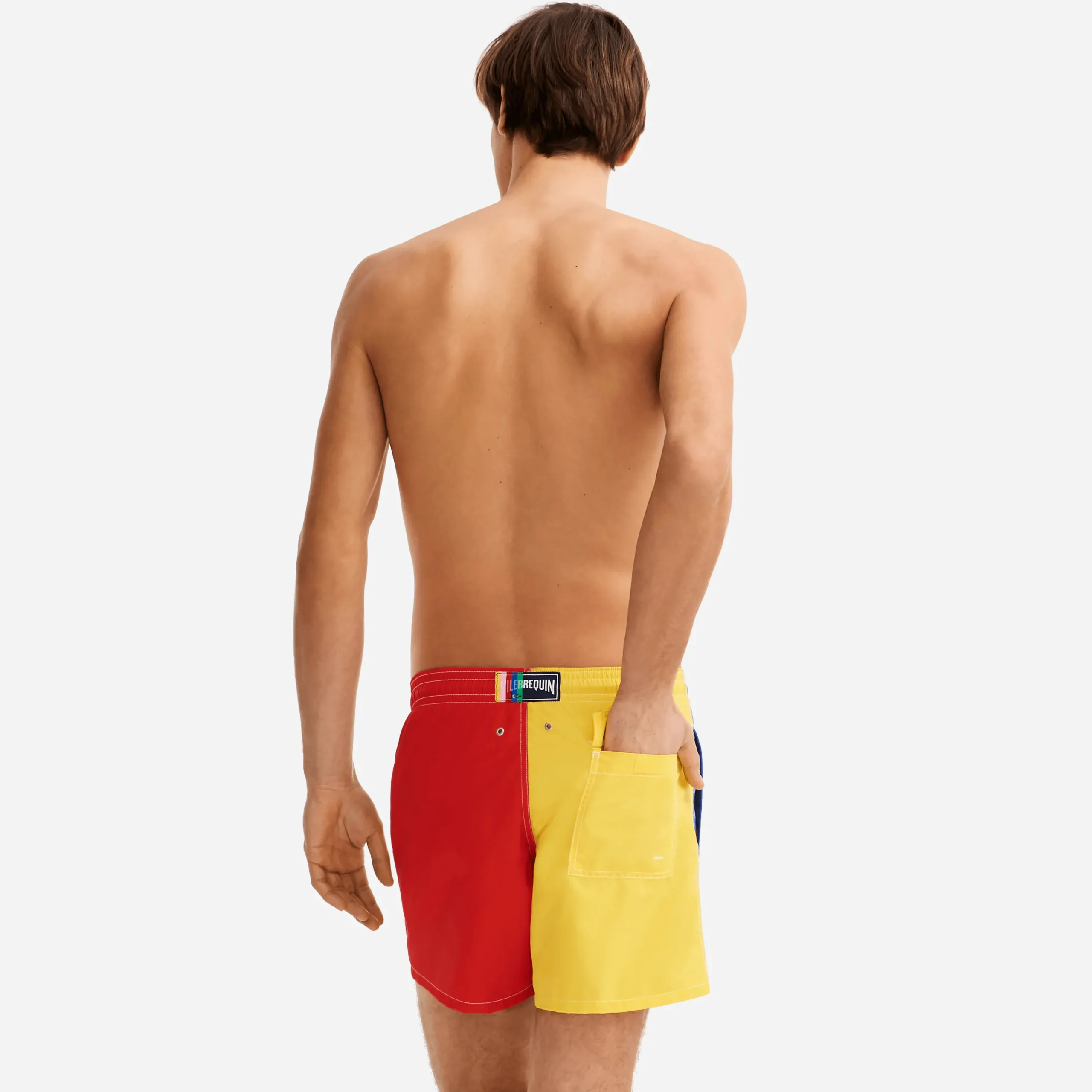 Sale Vilebrequin Men Swimwear Multicolor Placed Embroidery Squale - X Jcc+ - Limited Edition White/White