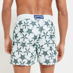 Hot Vilebrequin Men Swimwear Starfish Dance Flocked Glacier/Blue