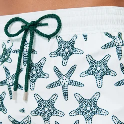 Hot Vilebrequin Men Swimwear Starfish Dance Flocked Glacier/Blue