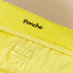 Sale Vilebrequin Men Tencel Bermuda Shorts Solid Sun/Yellow